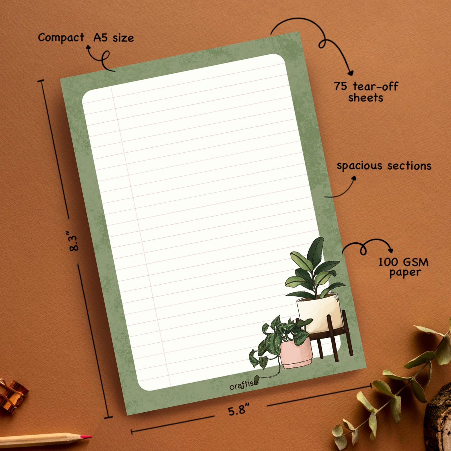 Leafy Thoughts Notepad
