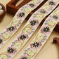 Beige Floral Embroidered Trim (9 Mtrs)