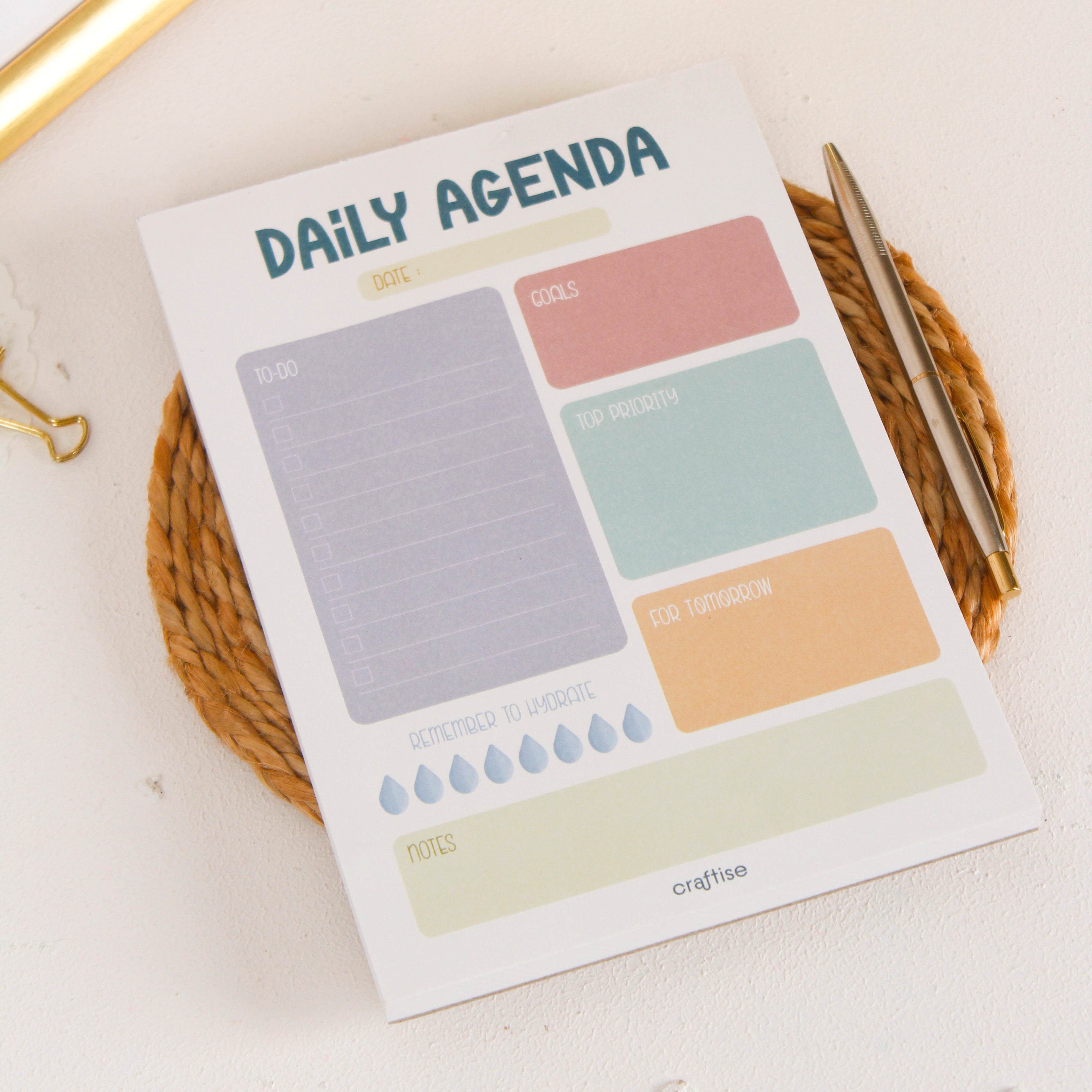 Daily Agenda Notepad