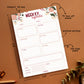 Floral Weekly Agenda Notepad