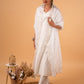 White Dyeable Embroidered Organza Dupatta