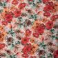 White and Red Floral Chiffon Fabric (1 Mtr)