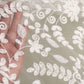 White Embroidered Floral Net Fabric (1 Mtr)