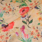 Pale Yellow Muslin Silk Fabric with Tropical Floral Print (1 Mtr)
