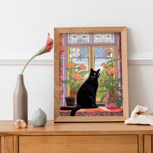 Whiskers and Blooms Print