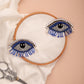 Blue and White Beaded Evil Eye Appliques (2 pieces)