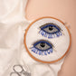 Blue and White Beaded Evil Eye Appliques (2 pieces)