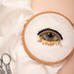 Black and Gold Beaded Evil Eye Appliques (2 pieces)