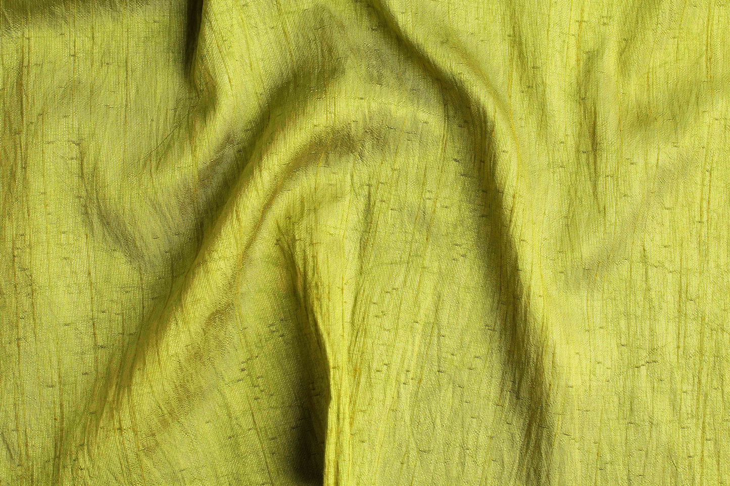 Lawn Green Raw Silk (Dupion) Fabric
