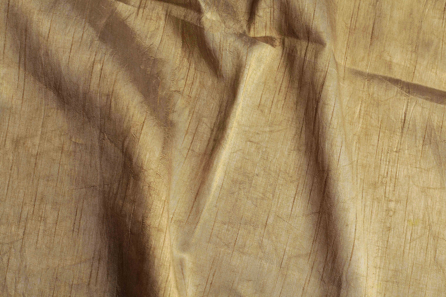 Flaxen Yellow Raw Silk Fabric