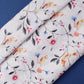 White Bird Print Cotton Linen Fabric