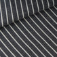 Grey Striped Loom Textured Cotton Fabric