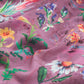 Mauve Tropical Print Muslin Silk Fabric