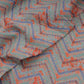 Seafoam Green and Orange Tie Dye Print Fabric