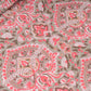 Sage Green and Pink Screen Print Cotton Fabric