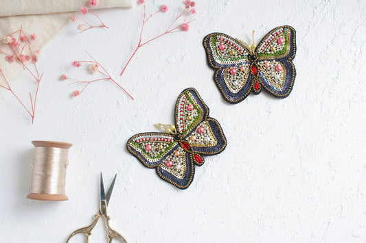 Beaded Butterfly Appliques (2 Pieces)