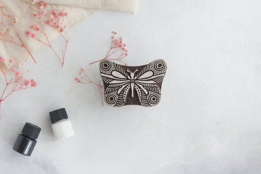 Butterfly Wooden Printing Block for Fabrics (1 piece)