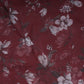 Wine Red Floral Organza Fabric
