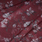 Wine Red Floral Organza Fabric