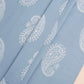Blue and White Paisley Print Fabric