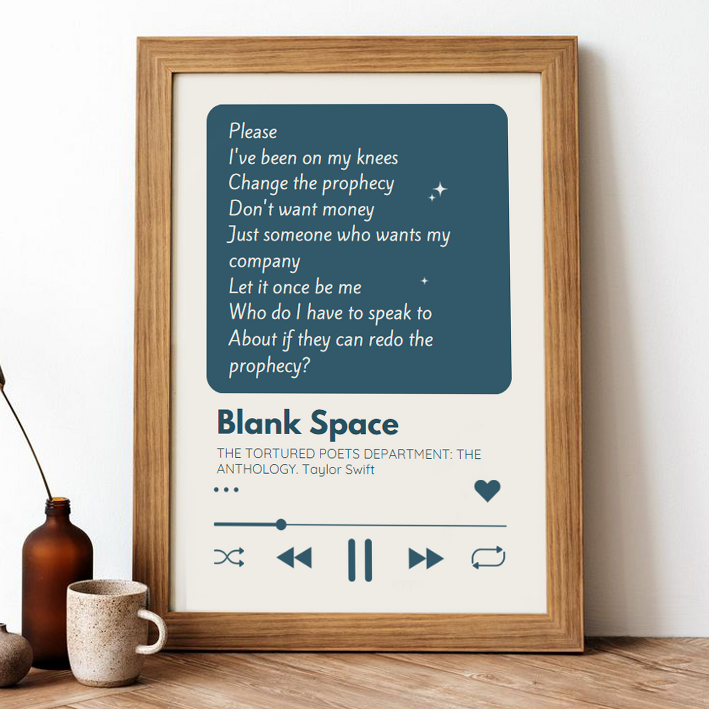 Personalized Song Lyrics Print