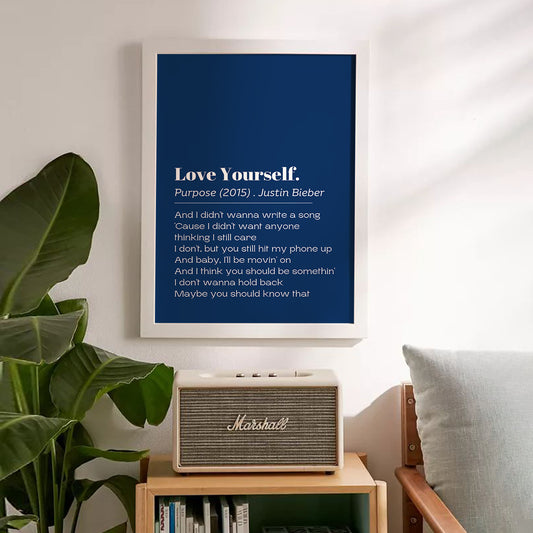 Custom Song Lyrics Print