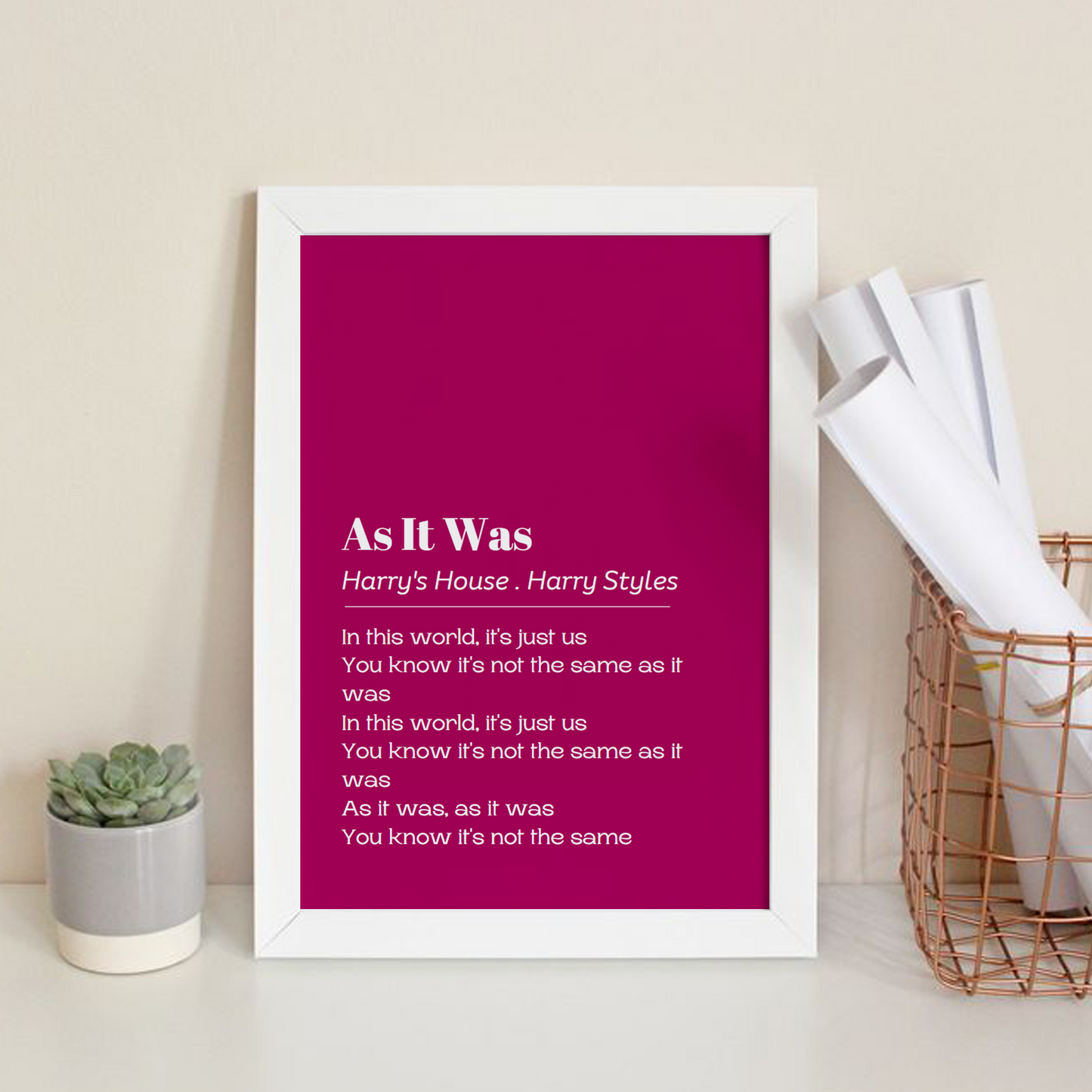 Custom Song Lyrics Print