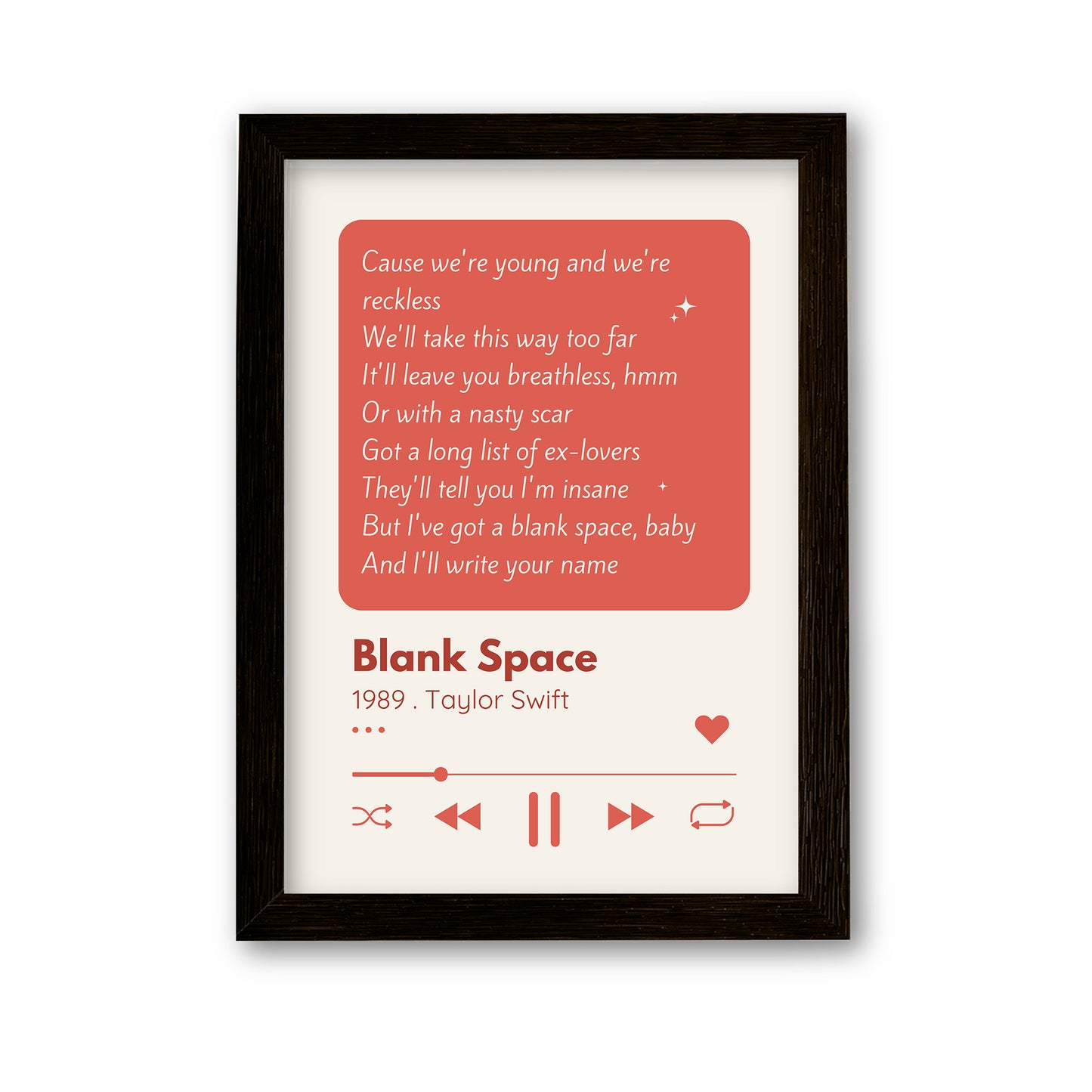 Personalized Song Lyrics Print