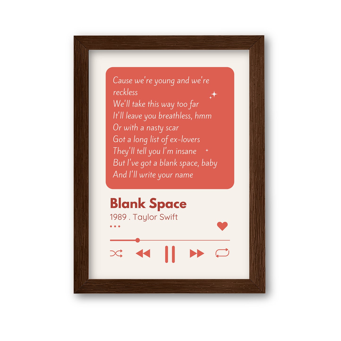 Personalized Song Lyrics Print