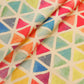 Beige Geometric Print Art Silk Fabric (1 Mtr)