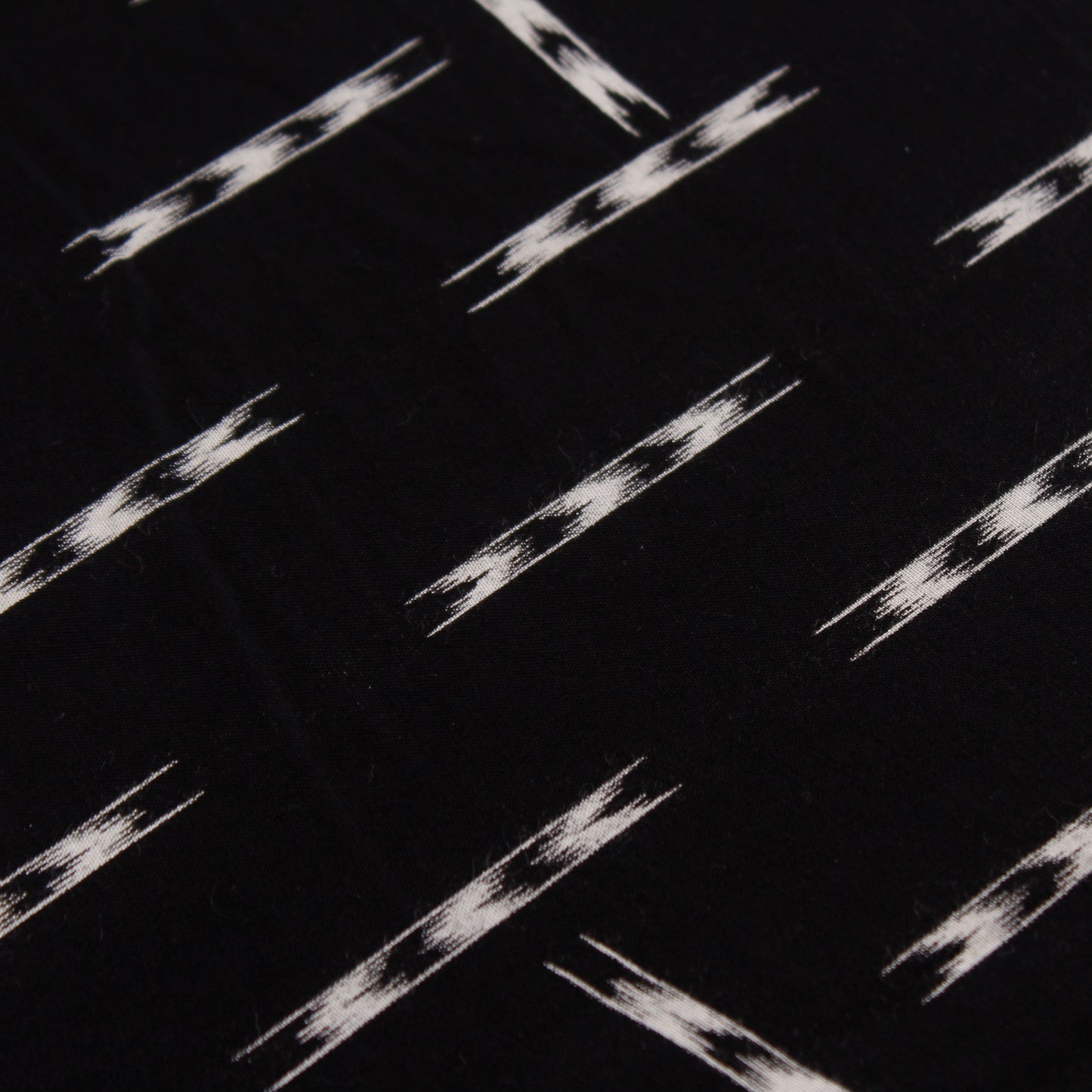 Black Ikat Print Rayon Fabric (1 Mtr)