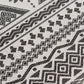 Off-White and Black Jacquard Fabric (1 Mtr)