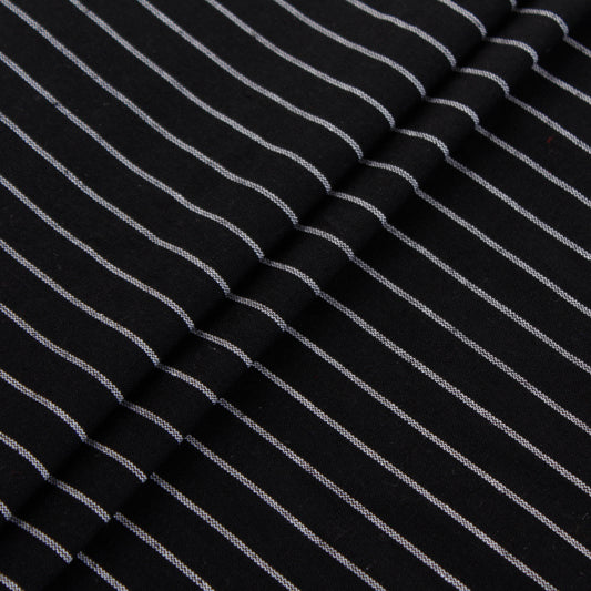 Black Striped Woven Fabric (1 Mtr)