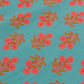 Teal Blue and Pink Floral Fabric (1 Mtr)