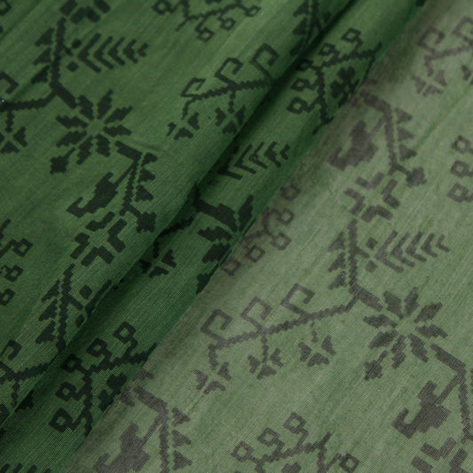 Green Chanderi Silk Fabric (1 Mtr)