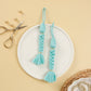 Set of 4- Mint Blue Cotton Braided Tassels