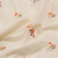 Cream Embroidered Cotton Fabric (1 Mtr)