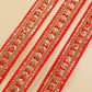 Red Sequin Embroidered Trim (9 Mtrs)