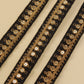 Black and Gold Sequin Embroidered Trim (9 Mtrs)