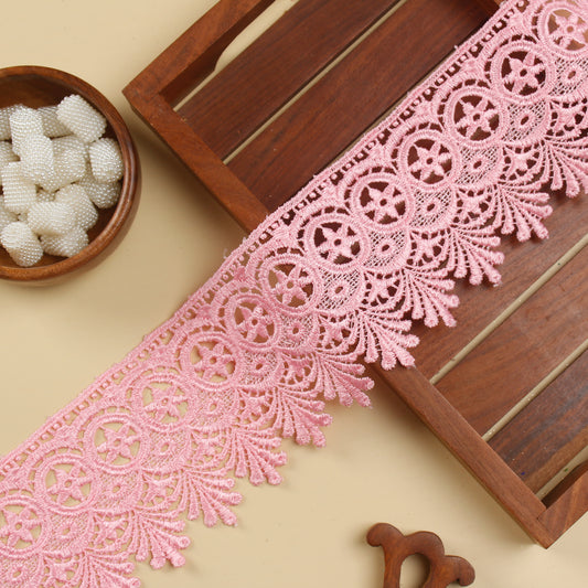 Pink Scalloped GPO Lace Trim (3 Mtrs)