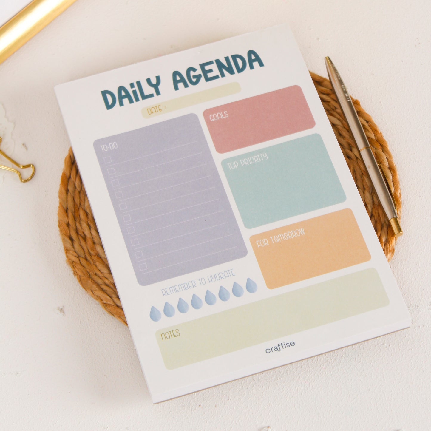 Daily Agenda Notepad