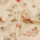 Cream Embroidered Cotton Silk Fabric (1 Mtr)