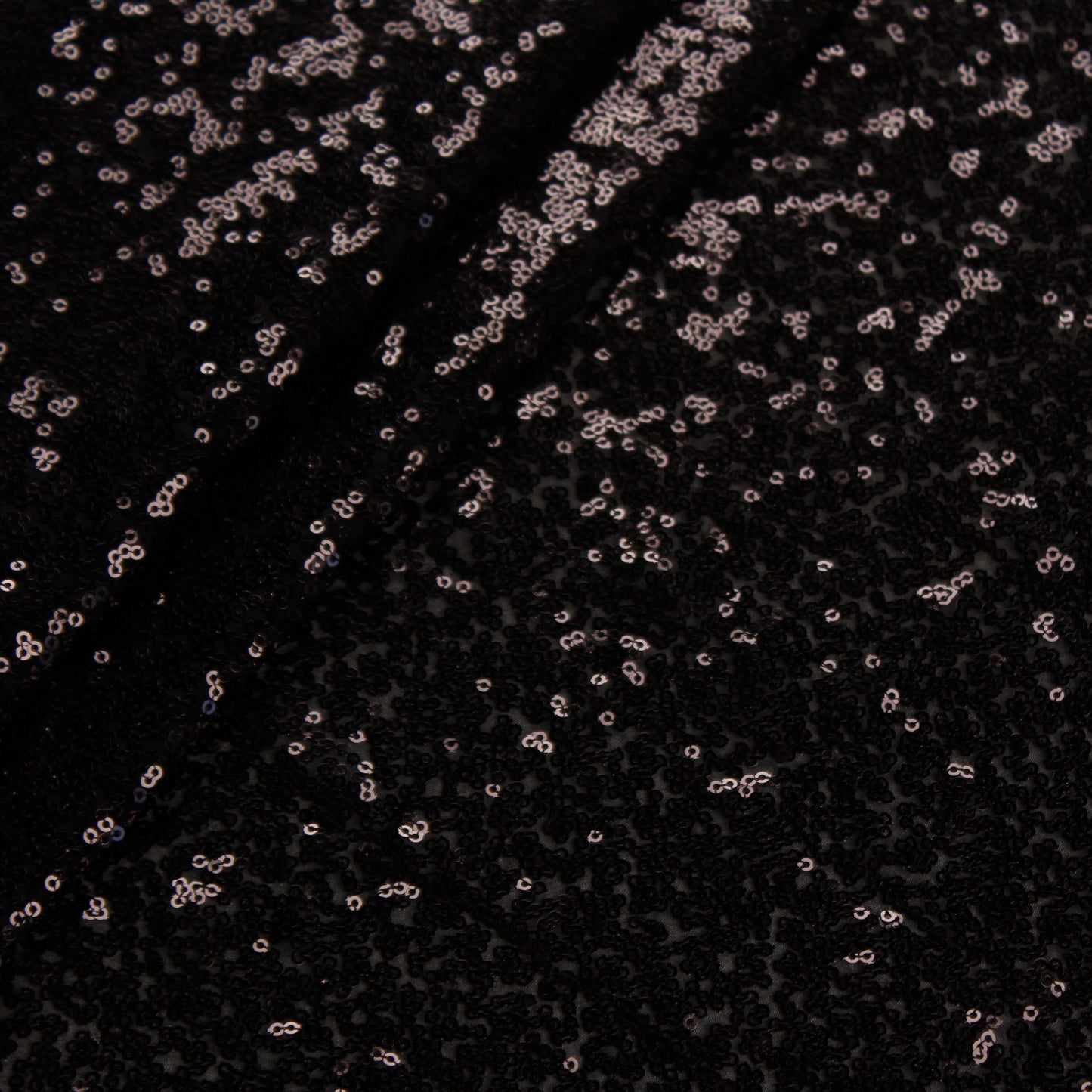 Black Sequin Georgette Fabric (1 Mtr)