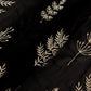 Black Floral Embroidered Georgette Fabric (1 Mtr)