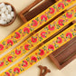 Yellow Floral Embroidered Trim (9 Mtrs)