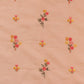 Peach Embroidered Cotton Fabric (1 Mtr)