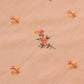 Peach Embroidered Cotton Fabric (1 Mtr)