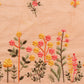 Peach Embroidered Cotton Fabric (1 Mtr)