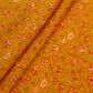 Mustard Floral Print Poly-Cotton Fabric (1 Mtr)