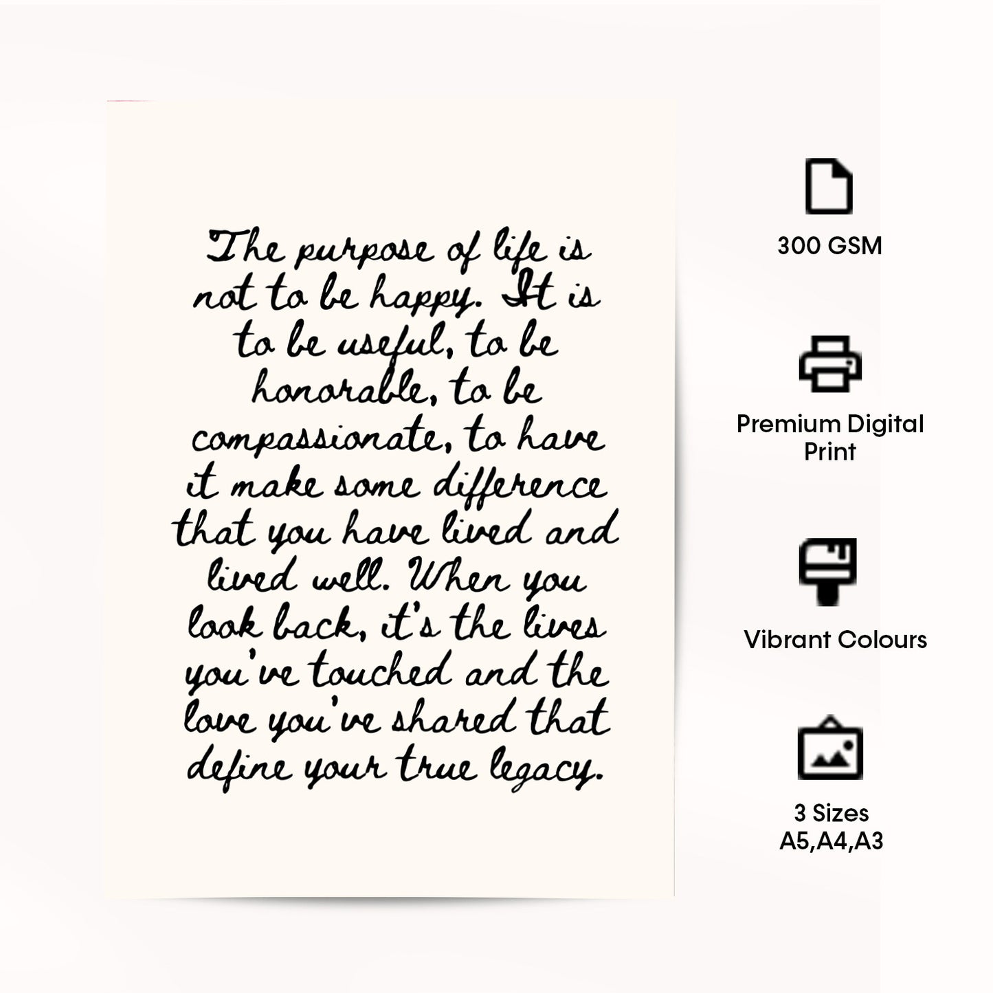 Personalized Handwritten Quote Print